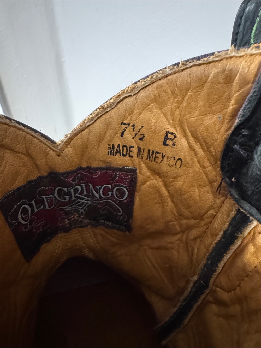 Old Gringo Sora Embroidered Floral Leather Western Cowboy Boots Black 7.5 - Picture 10 of 10